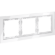 Рамка стеклянная VOLTUM S70 на 3 поста, (белый, стекло)