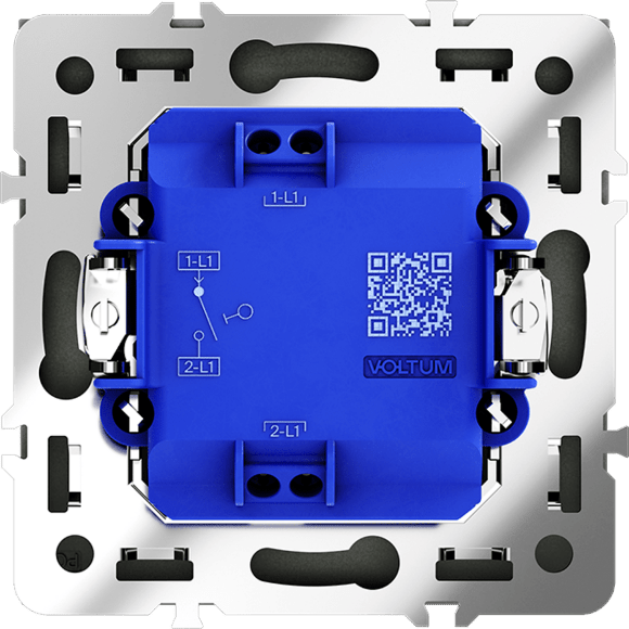 Выключатель встраиваемый VOLTUM S70 одноклавишный 10А, (титан)
