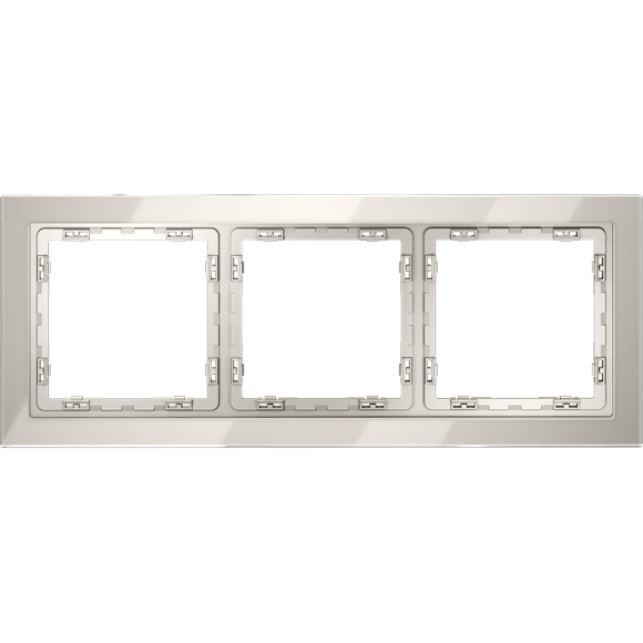 Рамка стеклянная VOLTUM S70 на 3 поста, (кашемир, стекло)
