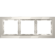 Рамка стеклянная VOLTUM S70 на 3 поста, (кашемир, стекло)