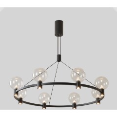 Люстра Crystal Lux DUET SP56W LED BLACK 4090/356