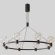 Crystal Lux DUET SP56W LED BLACK 4090/356 Люстра подвесная дизайнерская кольцом, черный матовый металл, стеклянные прозрачные шары LED 56Вт 3000K 3920Лм CRI80 IP20 220V, для гостиной, кухни и острова
