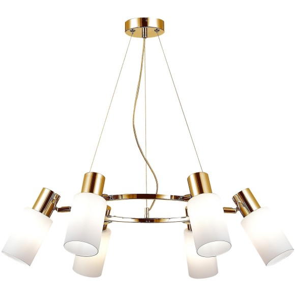 SLE1139-303-06 Светильник подвесной Латунь/Белый E14 6*60W GESSI