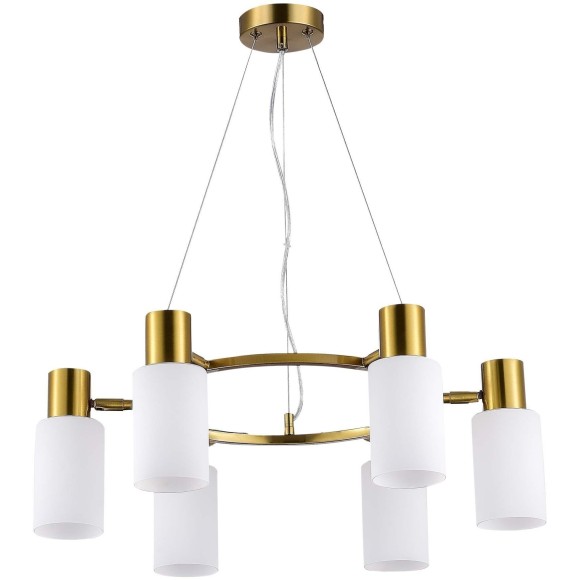 SLE1139-303-06 Светильник подвесной Латунь/Белый E14 6*60W GESSI