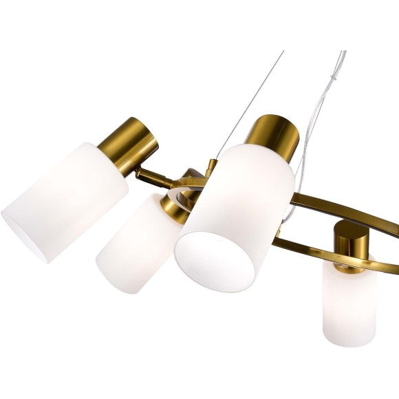 SLE1139-303-06 Светильник подвесной Латунь/Белый E14 6*60W GESSI