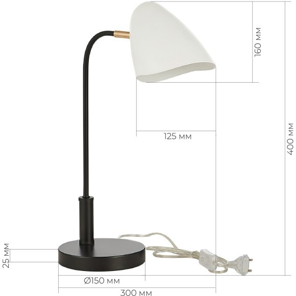 SLE103604-01 Прикроватная лампа Черный, Золотой/Белый E14 1*40W SATTA SLE103604-01 Прикроватная лампа Черный, Золотой/Белый E14 1*40W SATTA
