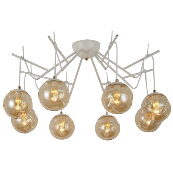 SLE110202-08 Светильник потолочный Белый/Янтарный E14 8*40W CALLETTA SLE110202-08 Светильник потолочный Белый/Янтарный E14 8*40W CALLETTA