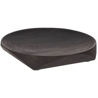 427138 Поднос декоративный KABACAN, H40, Ø250, дерево, темно-коричневый