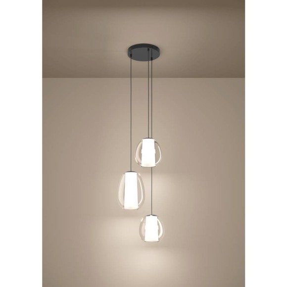 Подвесной светильник EGLO MENORCA 390458 со встроенным LED, 27Вт, 2200-6500К, 1900Лм, подключение 220В, диаметр 420 мм, высота 1500 мм