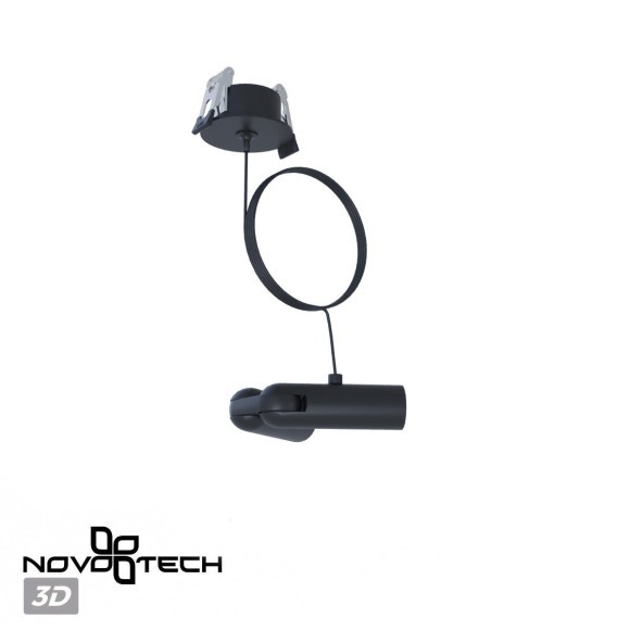 Встраиваемая база с вводом питания, гибким L-соединителем и проводом 200см Novotech Glat 359386 Встраиваемая база с вводом питания, гибким L-соединителем и проводом 200см Novotech Glat 359386