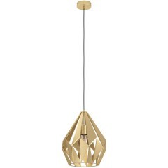 43814 Подвесной потолочный светильник (люстра) CARLTON, 1Х60W, E27, H1100, Ø310, сталь, золотой