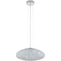95287 Подвес CLEMENTE, 3х60W (E27), Ø540, сталь, хром/хрусталь, прозрачный