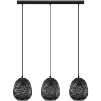 43266 Подвес DEMBLEBY, 3x40W (E27), L900, B200, H1100, сталь, черный/дерево, черный