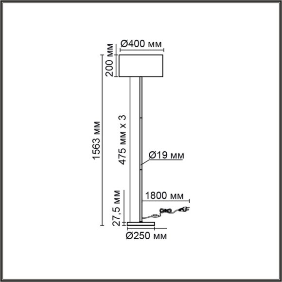 Торшер Lumion NIKKI 8250/2F