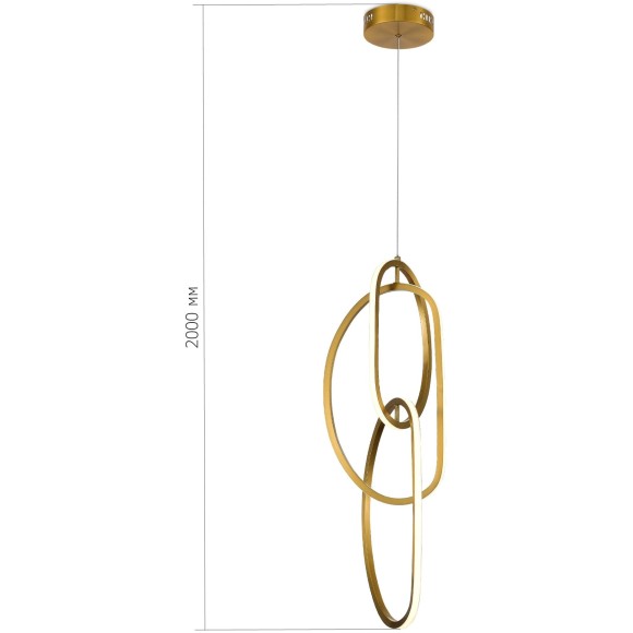 SL6505.213.42 Подвес ST-Luce Золотистый/Золотистый LED 1*42W 4000K ABRA SL6505.213.42 Подвес ST-Luce Золотистый/Золотистый LED 1*42W 4000K ABRA