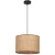 Arte Lamp STRAW A7090SP-1BK Подвесной современный светильник в эко стиле, с плафоном диаметром 30 см из натуральной плетеной соломы, основание черный металл, макс. высота 105 см, лампа E27 1шт до 40Вт IP20 220В