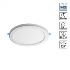 Светильник встраиваемый светодиодный (три сценария работы) IP20 LED 4000К 18W+6W 1680Лм SPAN 359016 Светильник встраиваемый светодиодный (три сценария работы) IP20 LED 4000К 18W+6W 1680Лм SPAN 359016