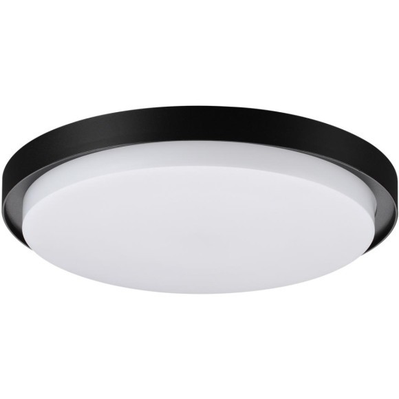 Novotech VIRTUO STREET 359721 Уличный круглый потолочный LED-светильник, 30Вт, 2600Лм, CCT перекл. цветовой температуры внутри корпуса 2700/3200/4000К, CRI90, 220-240В, IP65, черный алюминий и белый пластик, диаметр 290 мм, высота 64,3 мм