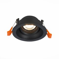 ST208.408.01 Св-к встр. Черный GU10 1*50W  D94xH40 220V Без ламп Встраиваемые светильники