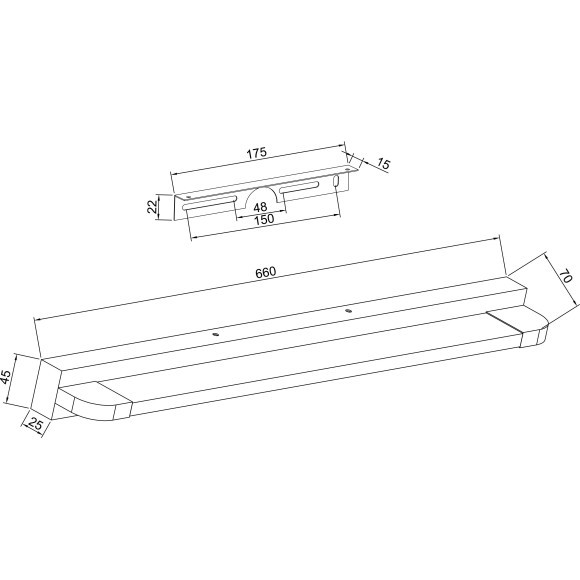 Подсветка для зеркал и картин Maytoni MIR002WL-L14CH LAOLED 14W Подсветка для зеркал и картин Maytoni MIR002WL-L14CH LAOLED 14W