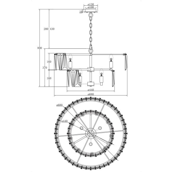 Подвесной светильник Maytoni MOD043PL-12CH Подвесной светильник Maytoni MOD043PL-12CH