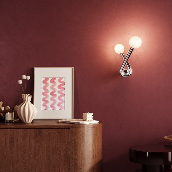 MOD476WL-02PT Хромированный настенный светильник (бра) под 2 лампы G9, без выключателя, Maytoni Vortex MOD476WL-02PT Хромированный настенный светильник (бра) под 2 лампы G9, без выключателя, Maytoni Vortex