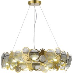 SL6133.313.09 Светильник подвесной ST-Luce Латунь/Дымчатый G9 9*5W 4000K SWATCH SL6133.313.09 Светильник подвесной ST-Luce Латунь/Дымчатый G9 9*5W 4000K SWATCH