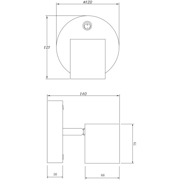 Спот светодиодный с выключателем и USB-портом PointFive FR10006CW-L6W Спот светодиодный с выключателем и USB-портом PointFive FR10006CW-L6W