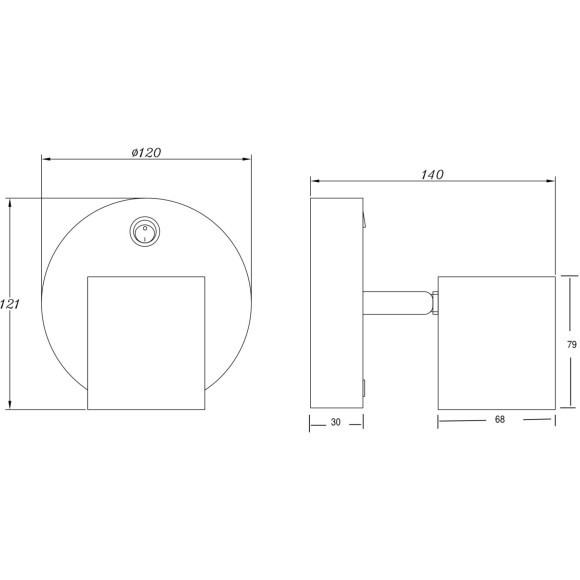 Спот светодиодный с выключателем и USB-портом PointFive FR10006CW-L6W Спот светодиодный с выключателем и USB-портом PointFive FR10006CW-L6W