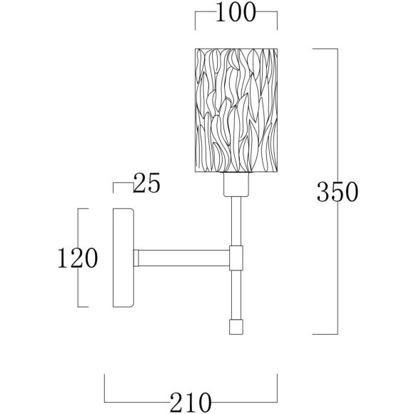 Бра Freya FR5133WL-01CH Elsa под лампу 1xE14 60W
