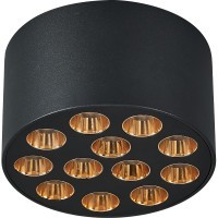 Светильник потолочный 9W 750LM 4000K, черный/золото Guarda Lightstar 080942