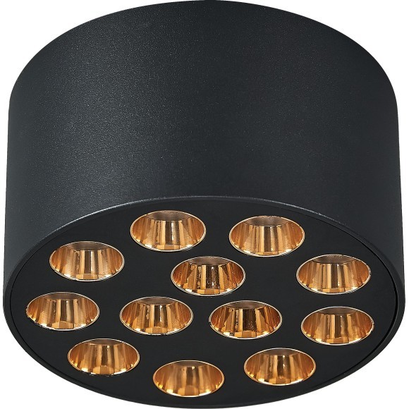 Светильник потолочный 9W 750LM 4000K, черный/золото Guarda Lightstar 080942 Светильник потолочный 9W 750LM 4000K, черный/золото Guarda Lightstar 080942