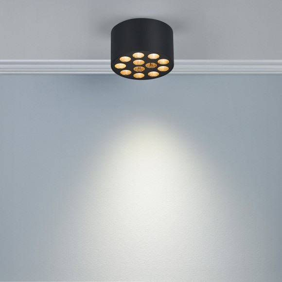 Светильник потолочный 9W 750LM 4000K, черный/золото Guarda Lightstar 080942 Светильник потолочный 9W 750LM 4000K, черный/золото Guarda Lightstar 080942