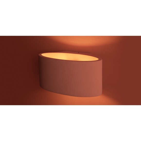 Настенная красная бра с плафоном из цемента под сменную лампу G9 Freya Terra FR5582WL-01R