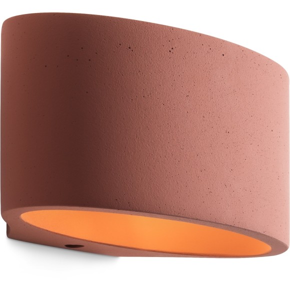 Настенная красная бра с плафоном из цемента под сменную лампу G9 Freya Terra FR5582WL-01R