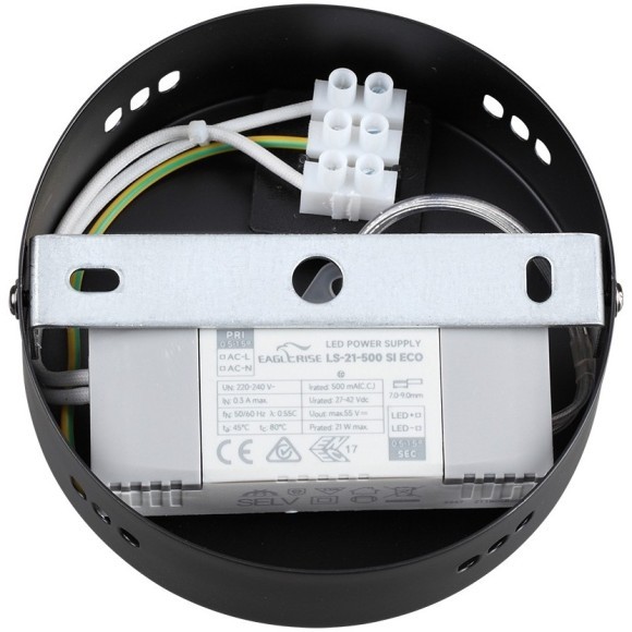 6556/15WL LEDIO LN24 черный/дымчатый/металл/акрил, стекло Бра LED 15W 4000К 220V TRENDY