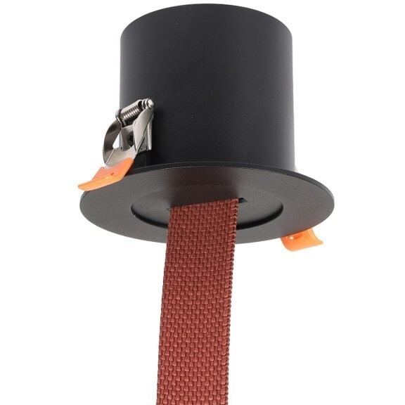 Встраиваемое основание с вводом питания для шинопровода-ремня Denkirs Belty TR5513-BK Встраиваемое основание с вводом питания для шинопровода-ремня Denkirs Belty TR5513-BK
