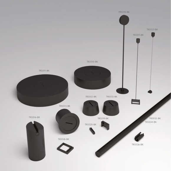 Встраиваемое основание с вводом питания для шинопровода-ремня Denkirs Belty TR5513-BK Встраиваемое основание с вводом питания для шинопровода-ремня Denkirs Belty TR5513-BK