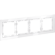 Рамка стеклянная VOLTUM S70 на 4 поста, (белый, стекло)