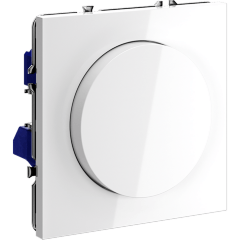 Светорегулятор встраиваемый VOLTUM S70 поворотно-нажимной 600 Вт, (белый глянцевый)