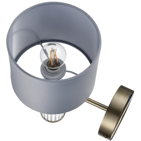 8108/1W MODERNI LN25 латунь титаниум/серый, металл/текстиль/стекло Бра E14 40W 220V DAMONA 8108/1W MODERNI LN25 латунь титаниум/серый, металл/текстиль/стекло Бра E14 40W 220V DAMONA