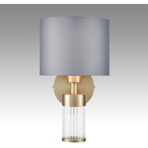 8108/1W MODERNI LN25 латунь титаниум/серый, металл/текстиль/стекло Бра E14 40W 220V DAMONA 8108/1W MODERNI LN25 латунь титаниум/серый, металл/текстиль/стекло Бра E14 40W 220V DAMONA