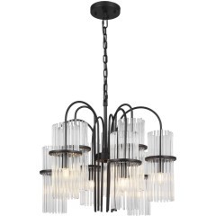 SL6145.403.09 Светильник подвесной ST-Luce черный/прозрачный E14 9*40W TASSE