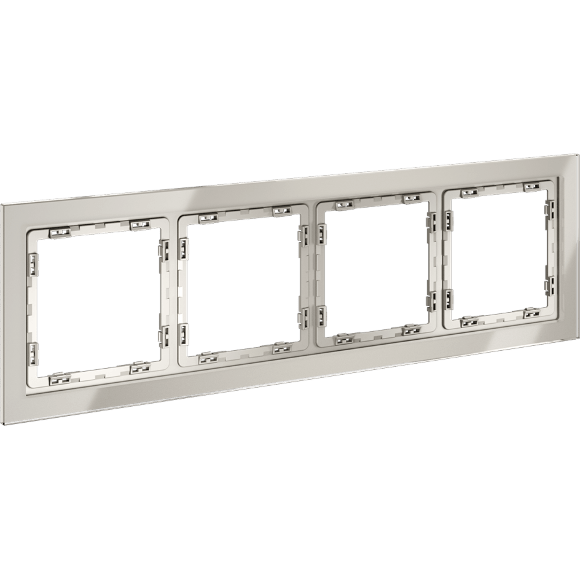 Рамка стеклянная VOLTUM S70 на 4 поста, (кашемир, стекло)