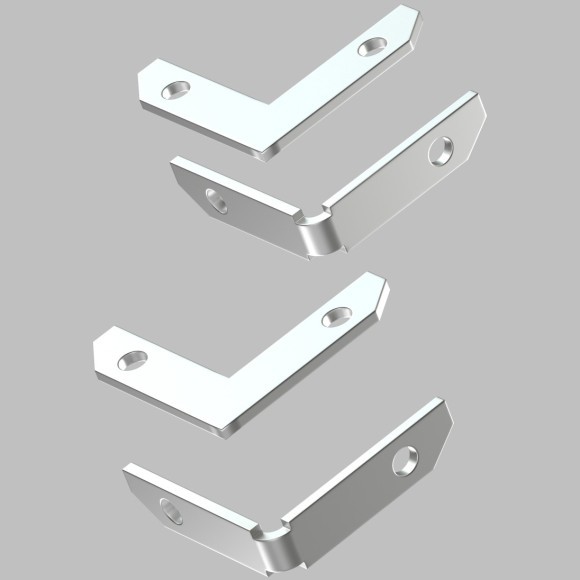 Комплект из 4 угловых соединений для гарпунного шинопровода и профиля Smart 220V Denkirs TR2027-AL