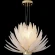 Crystal Lux ARTICHOKE SP8+1 GOLD 4150/309 Люстра подвесная дизайнерская, основание золото, прозрачное стекло артишок 8xE14 + LED 3000K 1500Лм, большая люстра для гостиной и зала