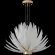 Crystal Lux ARTICHOKE SP8+1 GOLD 4150/309 Люстра подвесная дизайнерская, основание золото, прозрачное стекло артишок 8xE14 + LED 3000K 1500Лм, большая люстра для гостиной и зала