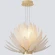 Crystal Lux ARTICHOKE SP8+1 GOLD 4150/309 Люстра подвесная дизайнерская, основание золото, прозрачное стекло артишок 8xE14 + LED 3000K 1500Лм, большая люстра для гостиной и зала