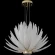 Crystal Lux ARTICHOKE SP8+1 GOLD 4150/309 Люстра подвесная дизайнерская, основание золото, прозрачное стекло артишок 8xE14 + LED 3000K 1500Лм, большая люстра для гостиной и зала