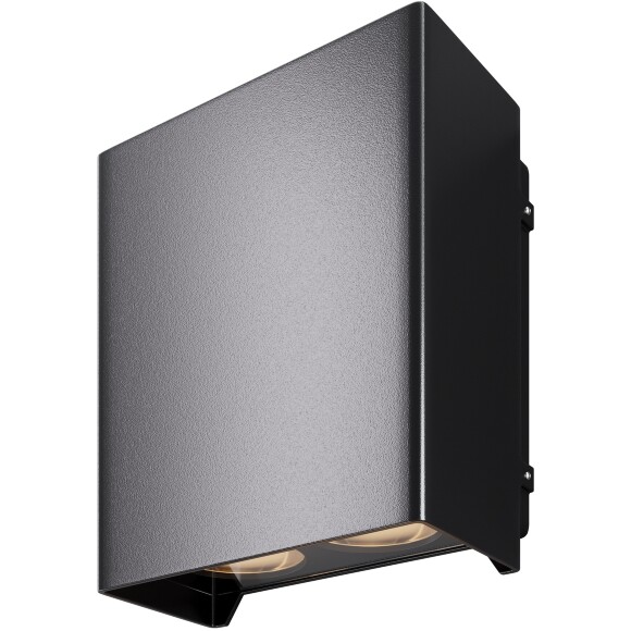 Maytoni Shell O505WL-L6B3K Черный уличный фасадный настенный светильник с узким лучом света, свет в одну сторону, 6Вт 450лм 3000К 7° CRI80 IP65 220V, 130x114x62мм, -40...+50°C